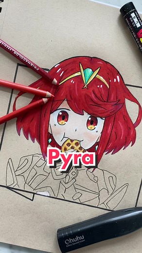Waffles or pancakes? #anime #animeart #art #drawing #pyra #animedrawing #andrace