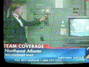 WSB-TV, Atlanta signs off analog. June 12, 2009