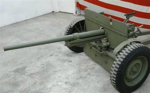 二战美国M3 37MM步兵反坦克炮射击