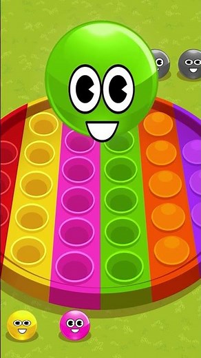 Pop It Game With Balls Dancing #shorts #kidsvideos