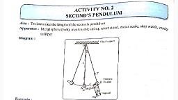 Second's pendulum.pdf - Physics - Notes - Teachmint