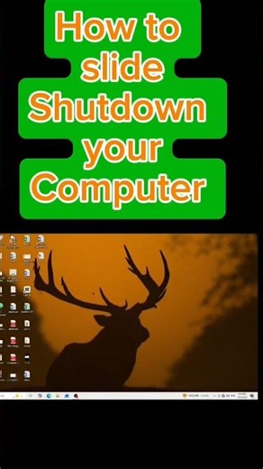 how to Slide Shutdown computer #computergyan #computer #computertechnic #computereducation #ytshorts