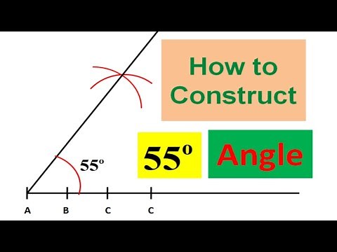 How to draw 55 degree angle