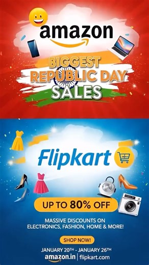 Yashika Gupta | Ai | Tech on Instagram: "👇 Comment “ DEAL “ ✅ 🇮🇳 26th January Republic Day Sale is LIVE! 🔥 Amazon & Flipkart par biggest discounts aa chuke hain 🛍️💸 📱 Electronics, fashion, daily essentials — sab kuch lowest price pe! ⚠️ Important: Sale products & best deals sirf Telegram pe update honge 👀 👉 Miss mat karo — Telegram join karo abhi Save this post & share with deal lovers 🇮🇳✨ #RepublicDaySale #26JanuarySale #AmazonDeals #FlipkartSale #BestDeals OnlineShopping TelegramDea