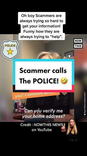 Never give scammers any information. Always ask yourself if a phone call is legitimate. Usually leaving the call go to voice mail will end a scam. #scammer #hangup #phonescam #news #police