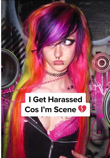 Teenage boys bark at me outside cos of my scene style 😕 #fyp #scene #alt