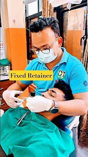 Fixed Retainer in lower front teeth after removal of braces ‪@Drsaroj1‬ #retainer #braces #dentist
