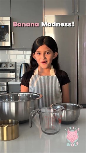 Avery a.k.a Little Wolf  on Instagram: "Making Banana Nut Bread with Chocolate chips was a lot of fun! I think I am going to try out a couple more recipes before I share one with you guys. I’ve even seen some 4-5 ingredient Banana nut bread recipes that I def want to try! I am for sure never letting bananas go to waste again though- this tasted great! Do you like banana nut bread?? Let me know below ⬇️"