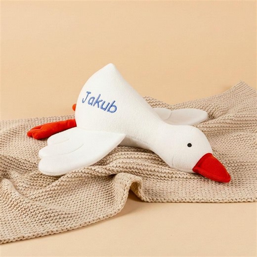 Personalized Goose Plush Kid Toy – Custom Name Stuffed Animal, Handmade Baby Gift, Nursery Decor, Hypoallergenic Sleep Toy for Kids - Etsy