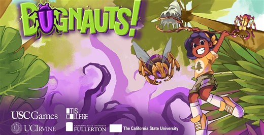 Introducing Bugnauts! Swing your net into battle in this fast-paced 3D projectile action game! Use your net to catch, aim, and fling back projectiles launched by invading Phantom bugs. Evade enemy attacks and gain the upper hand in dynamic 3D combat. Confront an army of unique adversaries, each with their own attack patterns and behaviors. Uncover rich environments, collect fascinating insects, and delve into the enchanting world of Bugnauts! __________ USC Games, North America’s No. 1 game desi