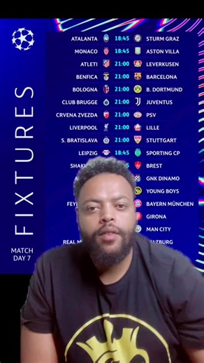 Champions League Match Day 7 Predictions