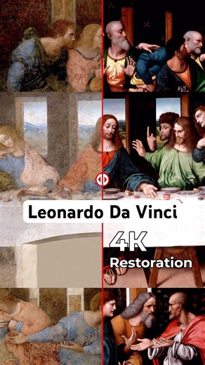 Leonardo Da Vinci 4K restoration #4kvideo #restorationinchrist
