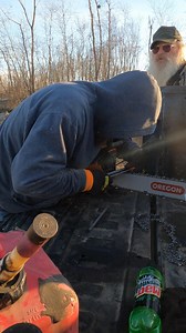 Bucking up logs before the ground thaws out then I go split some firewood #firewood #logging #tvshow | Boys In The Woods