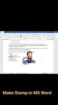 how to make digital stamp in ms word