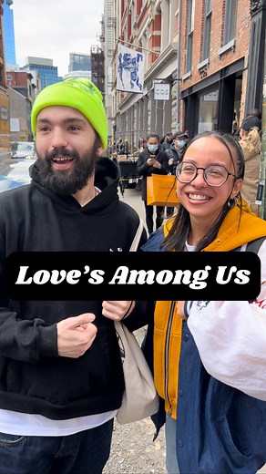 393K views · 1.6K reactions | Love’s Among Us #meetcute #reels #explorepage #love #romance #relationships #nyc #manhattan #soho #couplegoals #amongus #favoritethings #relationshipadvice #streetinterview #foryou #foryoupage #fyp | Meet Cutes NYC | Facebook