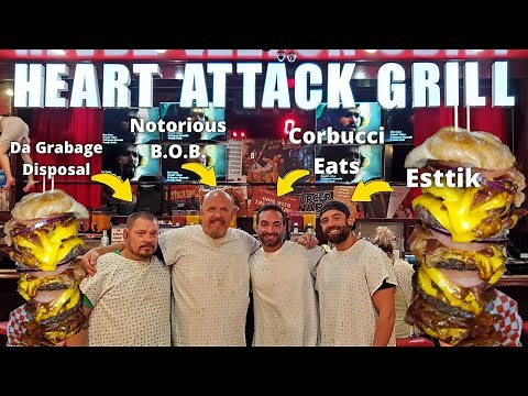 Heart Attack Grill 20,000 Calorie Octuple Bypass Burger Challenge Las Vegas