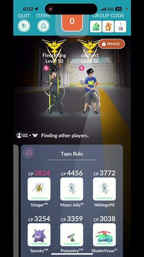 Tapu Bulu Raid Battle Without Weather Boost in Pokémon GO