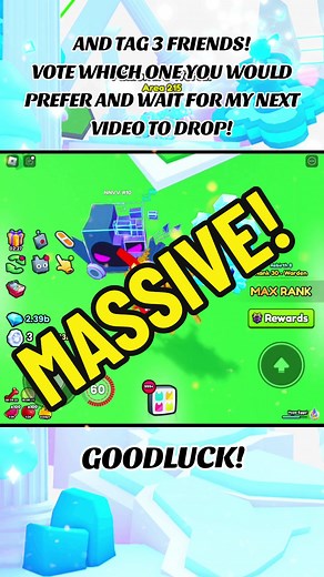 Vote for Huge Diamond Cat or Huge Fragmented Dominus | Pet Simulator 99 Update 21