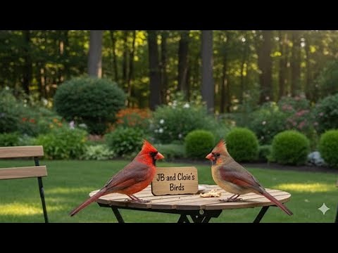 Wednesday LIVE 🔴 Nature's Window Relaxing Bird Feeder Cam | Cardinals, Bluebirds, Wrens, Squirrels