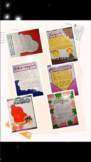 Best Certificate & Acknowledgement Designs for School Project | ICSE & CBSE Students#shorts