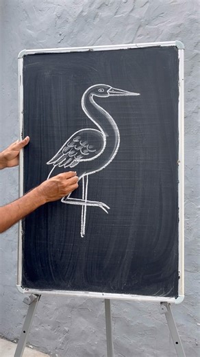 How to draw a heron step by step ||👌😳|| #heronart #birdart #drawing