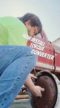 How install torque converter on C6 Ford F 100 truck transmission