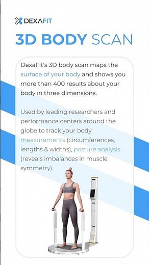 With DexaFit’s 3D Body Scan, you get a precise, 360º view of your body composition — in seconds.This