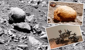 'Alien skull' discovered in Mars rover footage