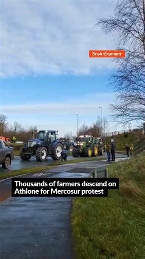 Tens of thousands of Irish farmers arrived in Athlone on Saturday to protest the passing of the Mercosur agreement, the landmark trade deal between Europe and South America. They join their colleagues across Europe who must now wait to judge the impact of the agreement. Irish Examiner farming reporter Zoe Geary is on the ground talking to farmers about the impact of the Mercosur deal. | Irish Examiner