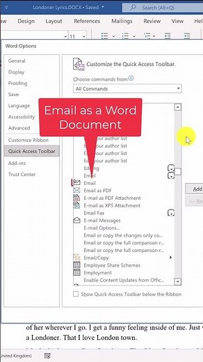 Word tip: Email as a PDF in one-click 🚀 #shorts