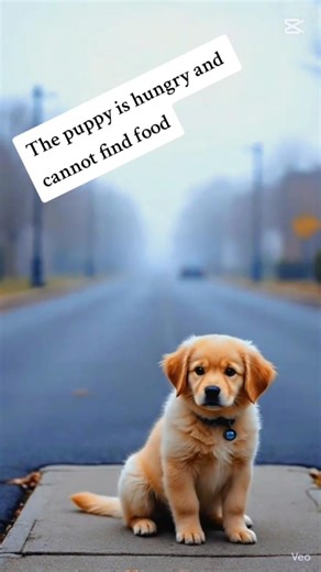 They puppy is hungry and cannot find food #shortvideo #hope #sad