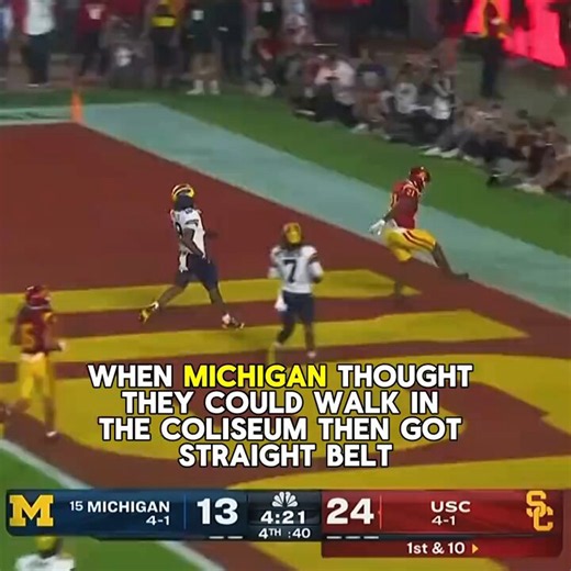 Screw it, play the game when USC out-played Big Ten football against Michigan and a 4th string walk-on RB, King Miller, gashed Michigan all night. Straight belt ✌️