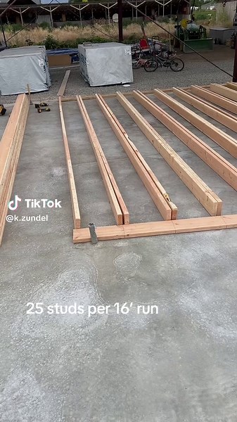 16-Foot Tall Wall Build: 2x6 Framing with 25 Studs per 16' Run