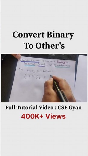 🔢 Binary → Decimal | Octal | Hexadecimal
