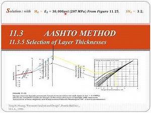 Pavement sructural design 9 , flexible structural design, Selection of the layer thickness, Example