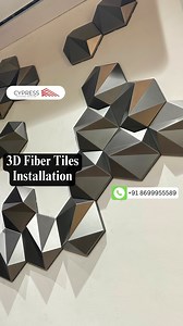 Installation video for 3d fibre tiles. Quick and easy installation methods. Dm for rates 918699955589 #install #installation #installationart #installationview #before #after #new #latest #trending #interiorstylists #interiordesign #interiorphoto #interior #interiør #architecture #3d #3dtiles | Cypress building solutions