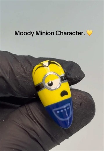 Minion Nails Tutorial – Simple Yellow Minion Nail Art