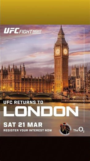UFC LONDON 2026 ANNOUNCED! March 21 Return to The O2 + Ticket & Card Updates!