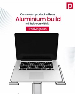 A laptop stand that has been specifically designed to provide optimum comfort by allowing height adjustment to give you the required comfort while working. Comes with a solid Aluminium body. Arriving soon! #portronics #mybuddyk5 #Portronicsindia #gagets #betterposture #laptopstand | Portronics