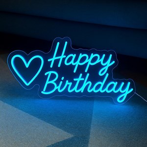 Happy Birthday Neon Sign, Custom LED Neon Light, Name Sign for Party Decor, Bedroom & Home Wall Decor, Unique Custom Gift, Neon Sign Light - Etsy