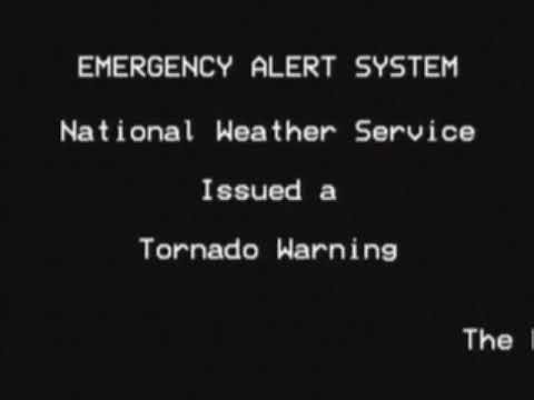 EAS REENACTMENT: Mile Wide Tornado Warning Message in Texas