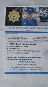 3K views · 26 reactions | Want to serve your community? SAPS is hiring 10,000 entry-level police trainees for 2025! Apply now and start your career in law enforcement. link in bio #SAPS #PoliceJobs #LawEnforcement #CareerOpportunities #ApplyNow | Legit Jobs | Facebook