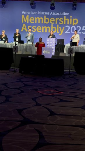 It's official, The American Nurses Association Membership Assembly 2025 is on! Nurses from all 50 states, the District of Columbia, Guam, and the U.S. Virgin Islands have convened to help shape the future of Nursing. The room feels electric with excitement about the future - we will be sharing key insights from the day, behind the scenes pictures and official news as it becomes shareable. Stay tuned... but until then, please enjoy this beautiful rendition of the National Anthem by Tomika Arnold 