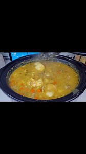 ingredients: 2 lbs chuck roast beef 3 lbs cowfoot/cowheel 1 cup split peas 1 large carrot diced 1 medium onion diced 1 cup bell peppers 1 cup diced celery 1/4 cup minced garlic 1/2 cup Chopped scallions 1 /2 cup Chopped parsley 1 stalk Rosemary few stalks thyme 2 tbsp chicken bouillon 2 tbsp mushroom seasoning 1 pack sazon or 1 tsp 1 tsp seasoned salt 1 tsp black pepper 1.7 liters water dumplings 1 cup all purpose flour 1 tsp baking powder 1 tbsp sugar 1/2 tsp salt water | Candy tha glam cook