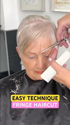 EASY TECHNIQUE FRINGE HAIRCUT: Complete Tutorial Linked Below! 🔥🔥🔥