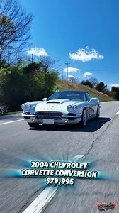 2.2K reactions · 128 shares | Looks like a ‘61, drives like an ‘04-this Vette’s living a double life. Vintage vibes up front, LS1 muscle out back. Clean title, cool curves, and ready to steal the spotlight. Slide into the DMs before someone else cruises off with it!  #corvette #chevy #vette #chevrolet #chevroletcorvette #classics #cars #classiccars #vintagecars #corvetteconversion | Smoky Mountain Traders | Facebook