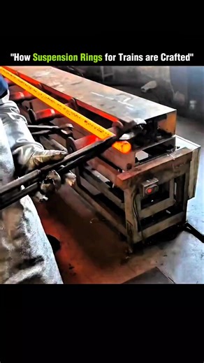 Knowledge Is Power on Instagram: "Every train ride feels smooth, but the magic begins long before it hits the tracks 🚆🔧 Suspension rings are critical components in train suspension systems, designed to absorb shocks, reduce vibration, and ensure passenger comfort. Crafting these rings requires precision engineering, metallurgy, and careful shaping. High-strength steel or alloy is selected for durability, then heated, forged, and rolled into perfectly uniform circular shapes. Each ring must mee