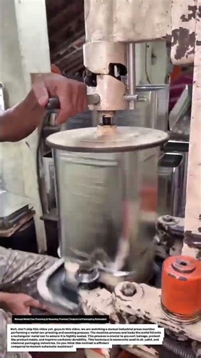 Manual Metal Can Pressing & Seaming Process | Industrial Packaging Education.