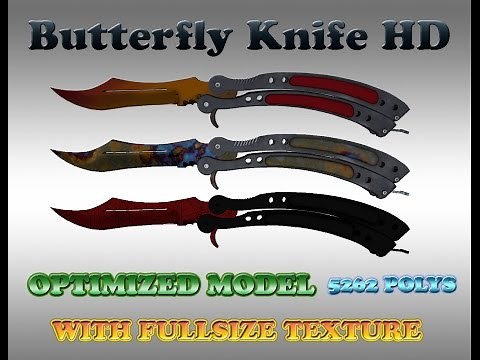 CS:GO Butterfly Knife HD Skins for Counter-strike 1.6