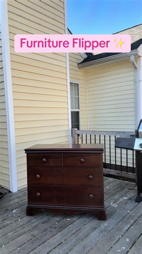 Antique Dresser Makeover✨#art #thrift #furniture #viral #fyp